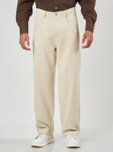 Plain Cotton Blend Lounge Fit Trousers