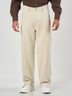 Plain Cotton Blend Lounge Fit Trousers