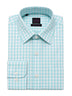 Light Green Checked Cotton Slim Fit Shirt