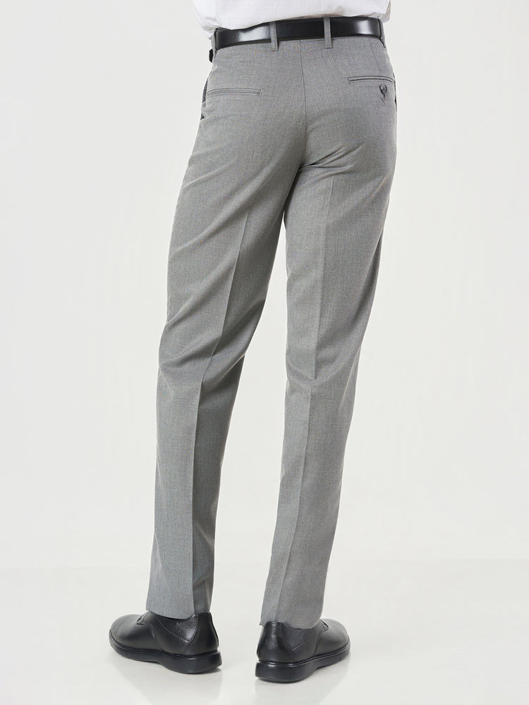 Plain Polyester Viscose Regular Fit Trousers