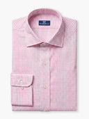 Light Pink Checked Cotton Custom Shirt