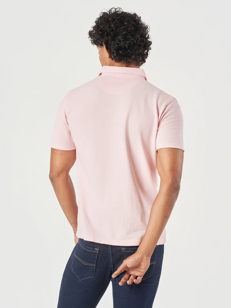 Light Pink Cotton Polo T-Shirt