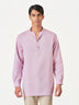 Light Purple Plain Cotton Casual Kurtha