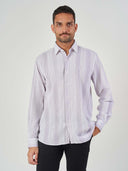 Light Purple Design Cotton Tailor Fit Shirt