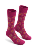 Maroon Bamboo Cotton Crew Socks