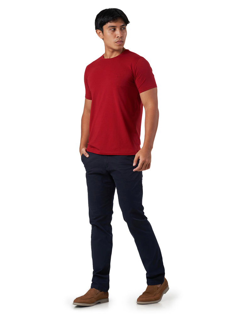 Maroon Cotton Plain Polo T-Shirt