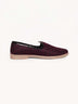Maroon Textured Embroidered Ethnic Slip-On Shoes
