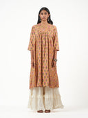 Cotton Hand Block Print Long Kurti Pant Set