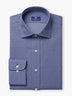 Navy Blue Micro Geometric Cotton Dobby Custom Shirt