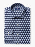 Navy Floral Cotton Lycra Custom Shirt