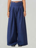 Relaxed Fit Box Pleat Wide Leg Trousers