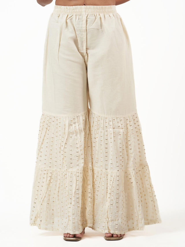 Khaadi Cotton Embroidered Flared Pant