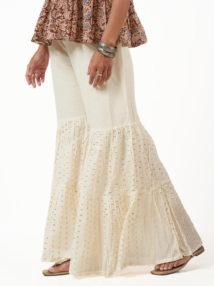 Khaadi Cotton Embroidered Flared Pant