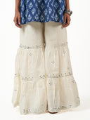 Cotton Embroidered Flared Pants