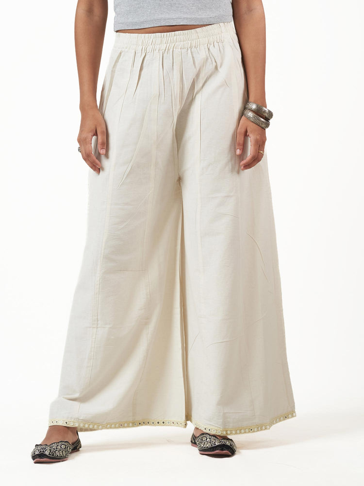 Cotton Flared Full Length Pants