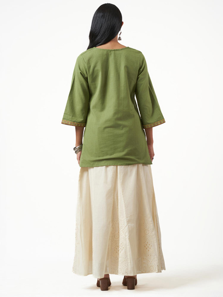 Cotton Flared Loose Pants
