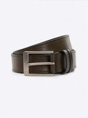 Full Grain Leather Casual Belt with Edge Stitching