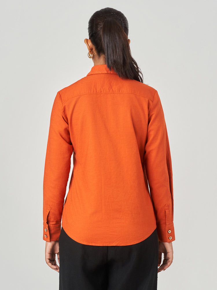 Cotton Linen Relaxed Fit Formal Shirt