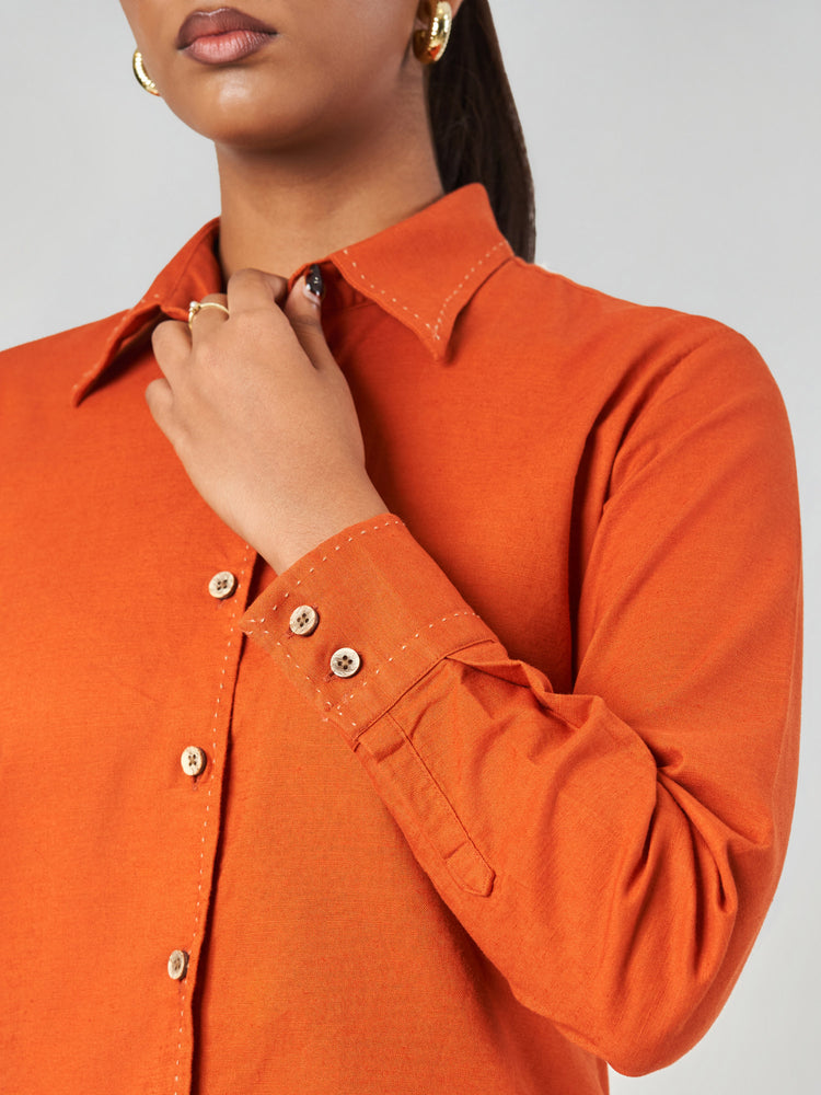 Cotton Linen Relaxed Fit Formal Shirt