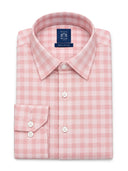 Pink Checked Cotton Regular Fit Shirt