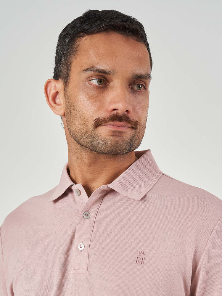 Pink Designed Cotton Short Sleeve T-Shirt