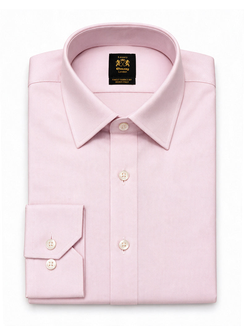 Pink Designed Cotton Tailored Fit Shirt