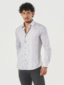 Pink Printed Cotton Slim Fit Casual Shirt