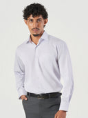 Purple Checked Tencel Blend Slim Fit Formal Shirt