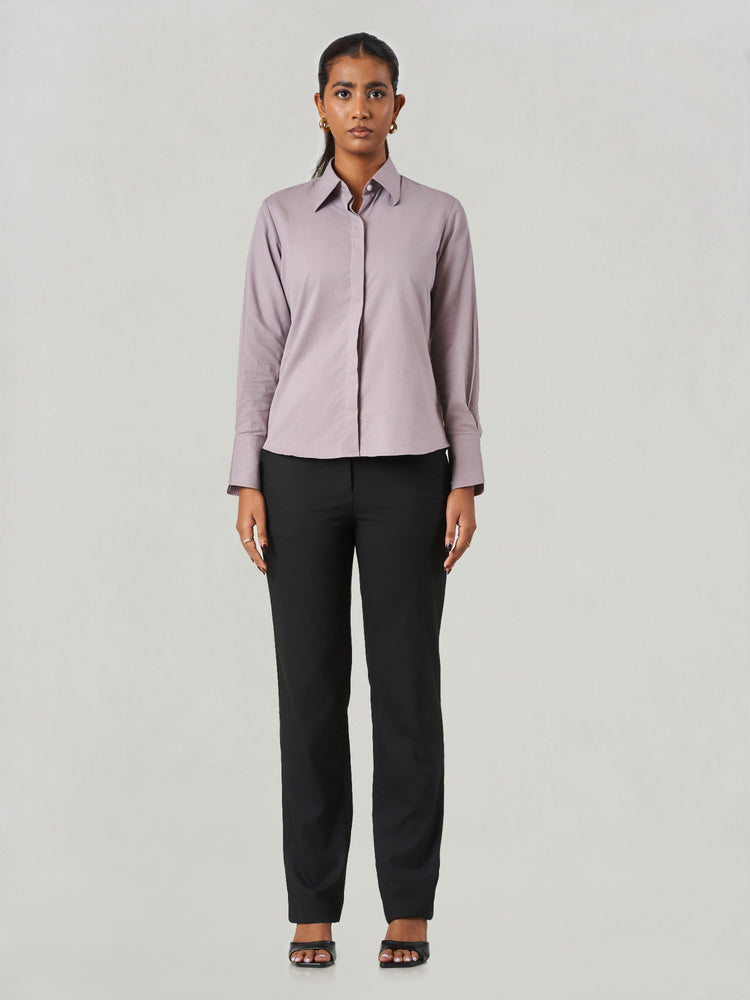 Solid Cotton Regular Fit Formal Shirt