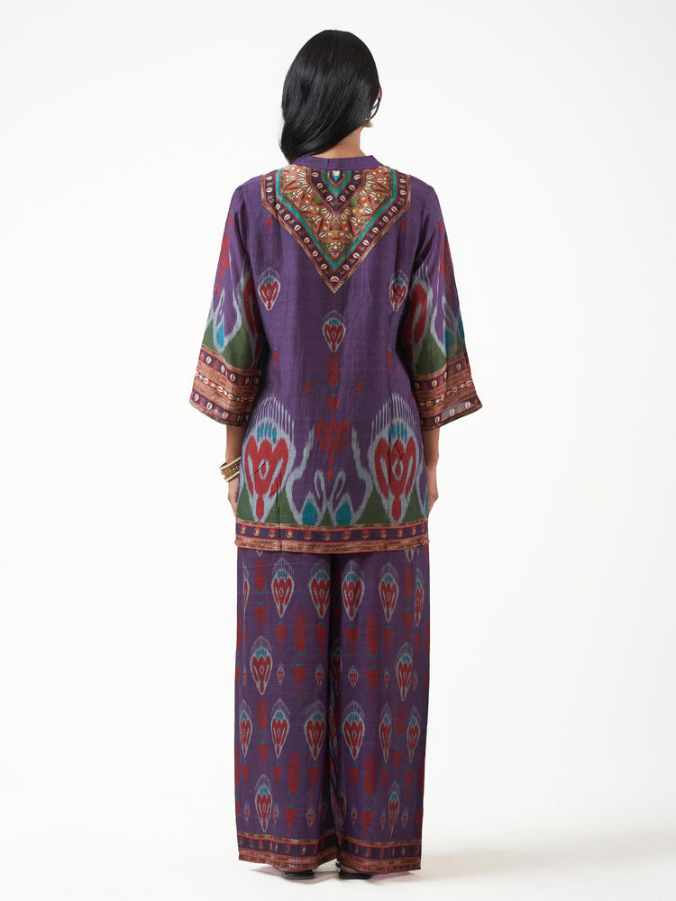 Ethnic Cord Set Ikat Print Handwork