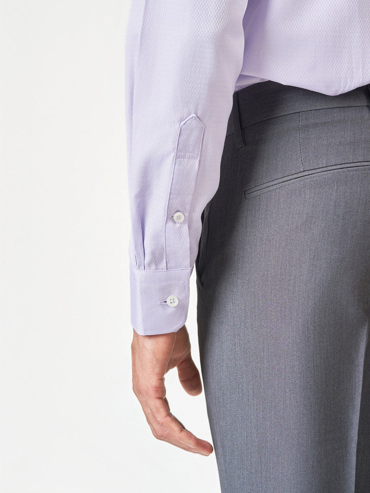 Purple Long Sleeve Formal Shirt