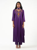 Pure Muslin Embroidered Shalwar Set