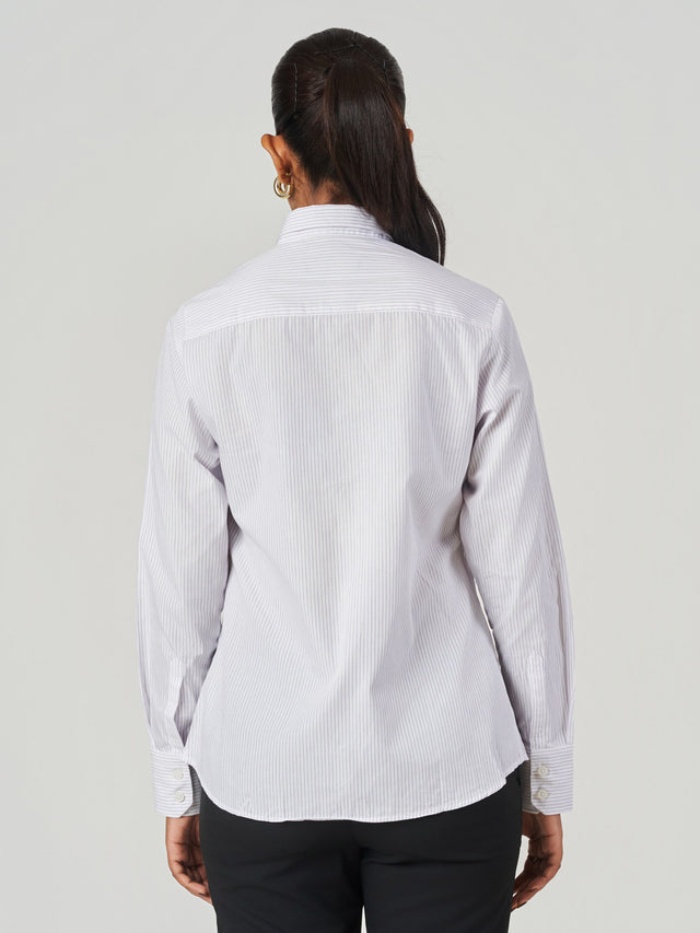 Striped Cotton Slim Fit Formal Shirt