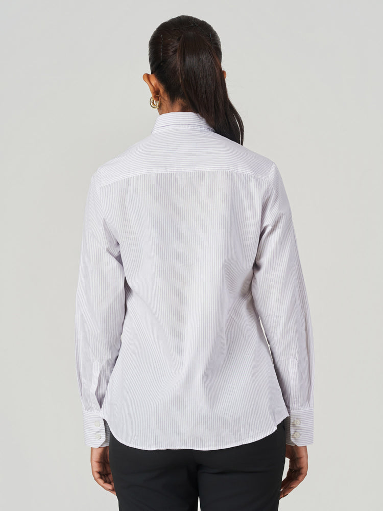 Striped Cotton Slim Fit Formal Shirt