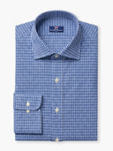Royal Blue Fine Stripe Cotton Custom Shirt