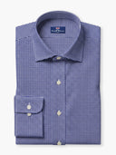 Royal Blue Fine Stripe Cotton Custom Shirt