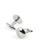 Round Dual-Texture Polished Cufflinks