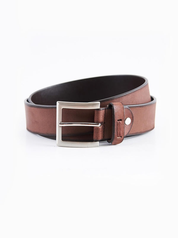 Brown Genuine Leather Casual Belt