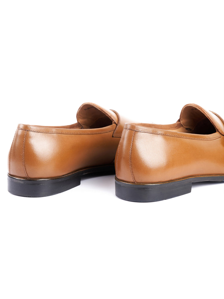 Genuine Leather Single Monk Slip-On Shoes