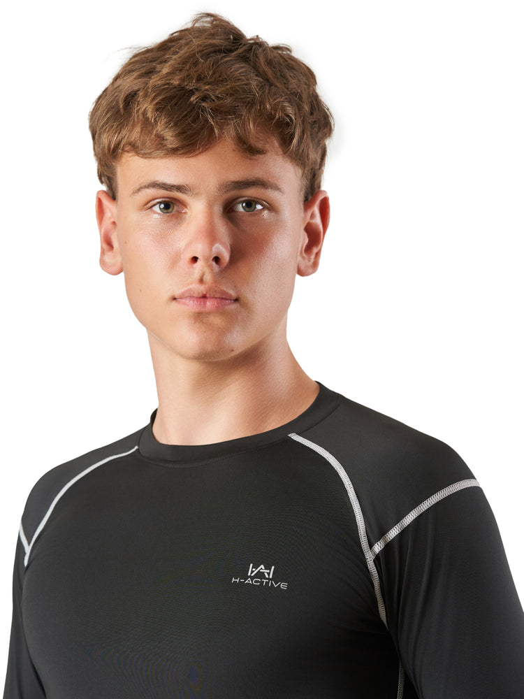 Unisex Long Sleeve Black Performance T-Shirt