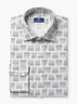 White Black Geometric Cotton Poplin Custom Shirt