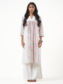 Cotton Printed V Neck Long Kurti