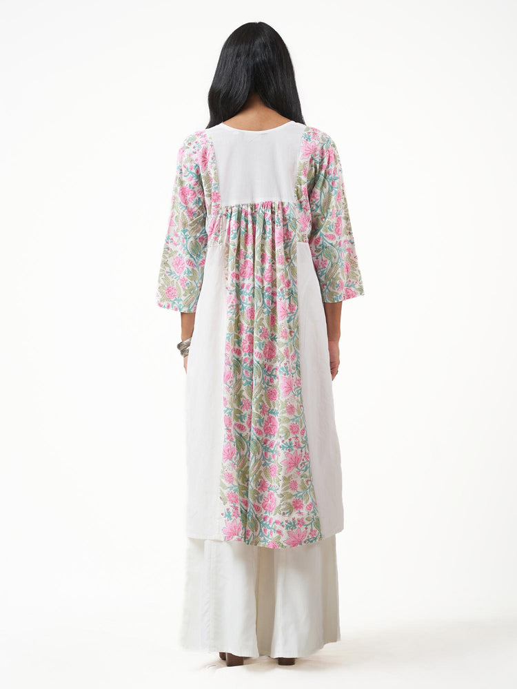 Cotton Printed V Neck Long Kurti