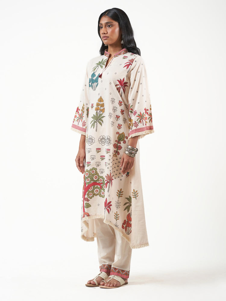 Cotton Printed Kurti Pant Set