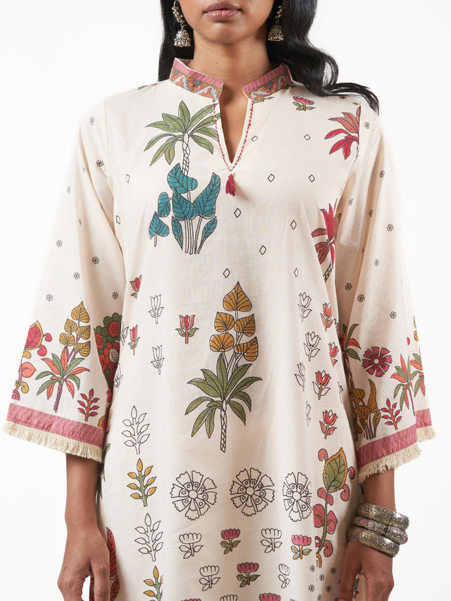 Cotton Printed Kurti Pant Set
