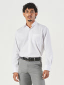 White Design Cotton Regular Fit Formal Shirt