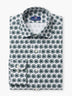 White Green Floral Cotton Lycra Custom Shirt
