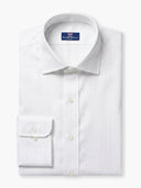 White Herringbone Cotton Dobby Custom Shirt