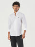 White Plain Cotton Slim Fit Casual Shirt
