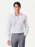 White Micro Herringbone Formal Shirt